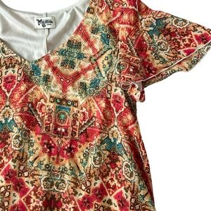 SHOW ME YOUR MUMU Large Santiago Sandstone Kylie Mini Dress
